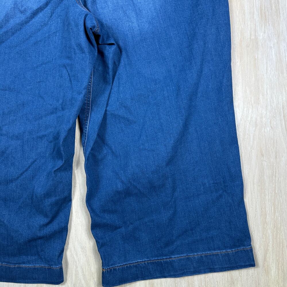 NWT Torrid High Rise Button Fly Cropped Wide Leg Jeans Plus 26 Blue Denim Casual - Picture 13 of 16
